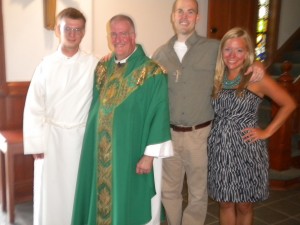 Fr. Brian, Shawn, and Erin