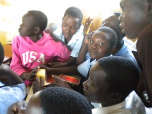 Physics students playing with the Stop Clock