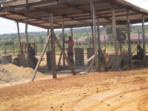 Brick-building at Oche Campion School